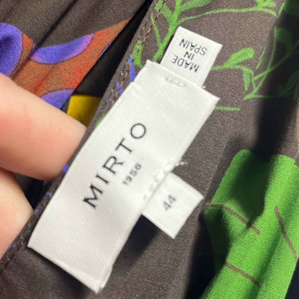 NEW MIRTO maxi sleeveless cotton dress  colorful tropical sz large (44) designer - Picture 6 of 9